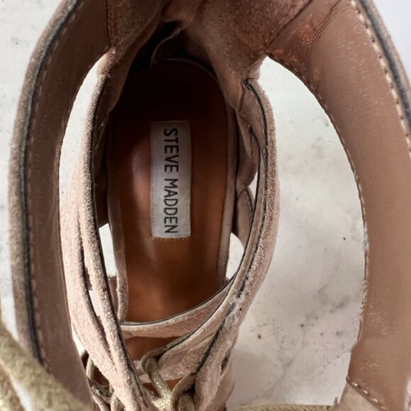 Steve Madden Suede Lace-Up Sandals - Picture 4 of 5